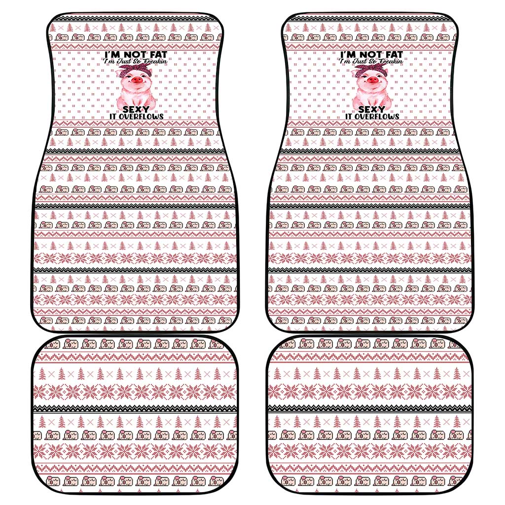 Pig Overflows Christmas Car Mats Xmas Holiday Patterns - Wonder Print Shop