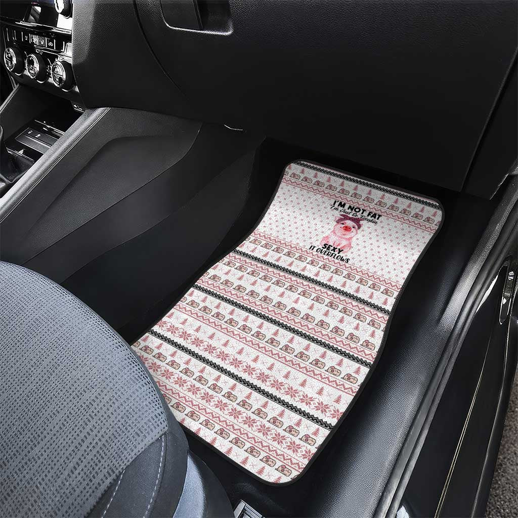 Pig Overflows Christmas Car Mats Xmas Holiday Patterns - Wonder Print Shop