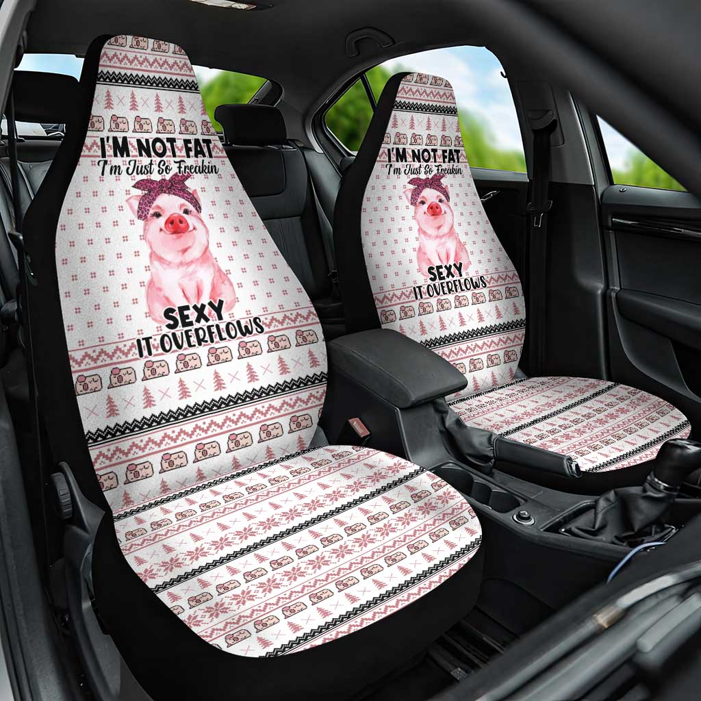 Pig Overflows Christmas Car Seat Cover Xmas Holiday Patterns - Wonder Print Shop