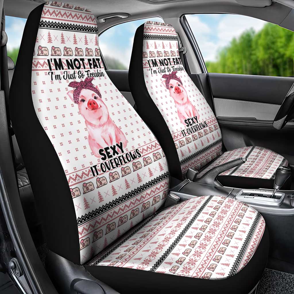 Pig Overflows Christmas Car Seat Cover Xmas Holiday Patterns - Wonder Print Shop