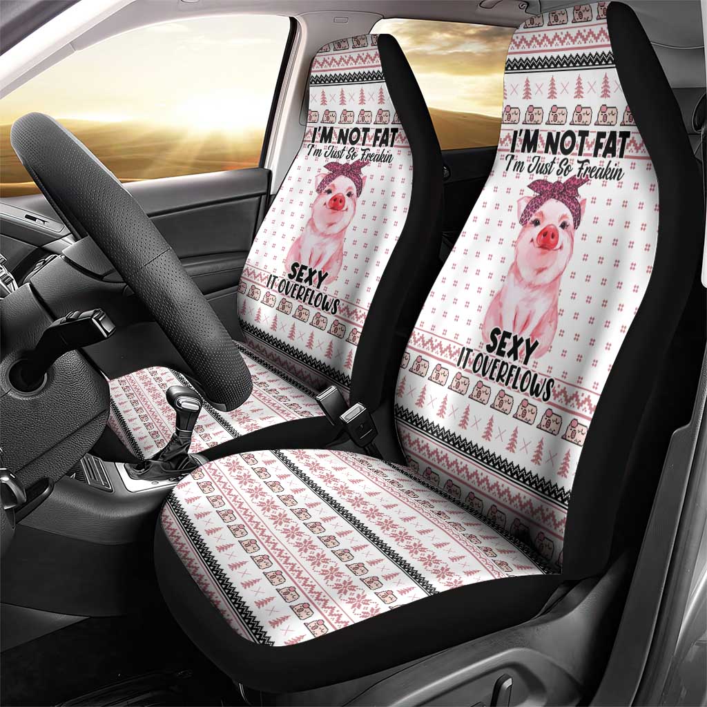 Pig Overflows Christmas Car Seat Cover Xmas Holiday Patterns - Wonder Print Shop