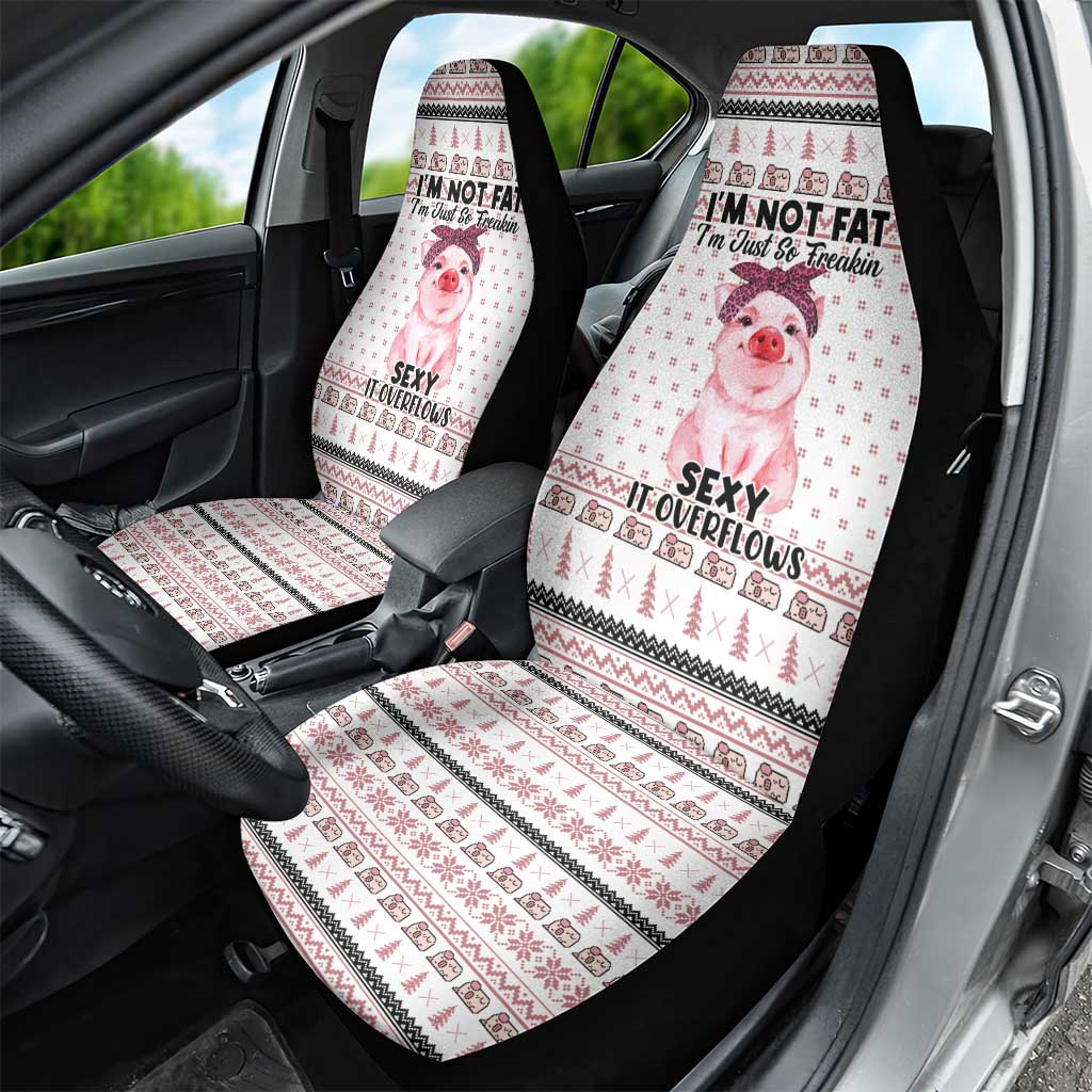 Pig Overflows Christmas Car Seat Cover Xmas Holiday Patterns - Wonder Print Shop