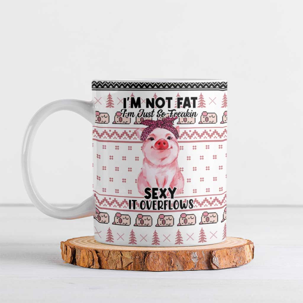 Pig Overflows Christmas Ceramic Mug Xmas Holiday Patterns - Wonder Print Shop
