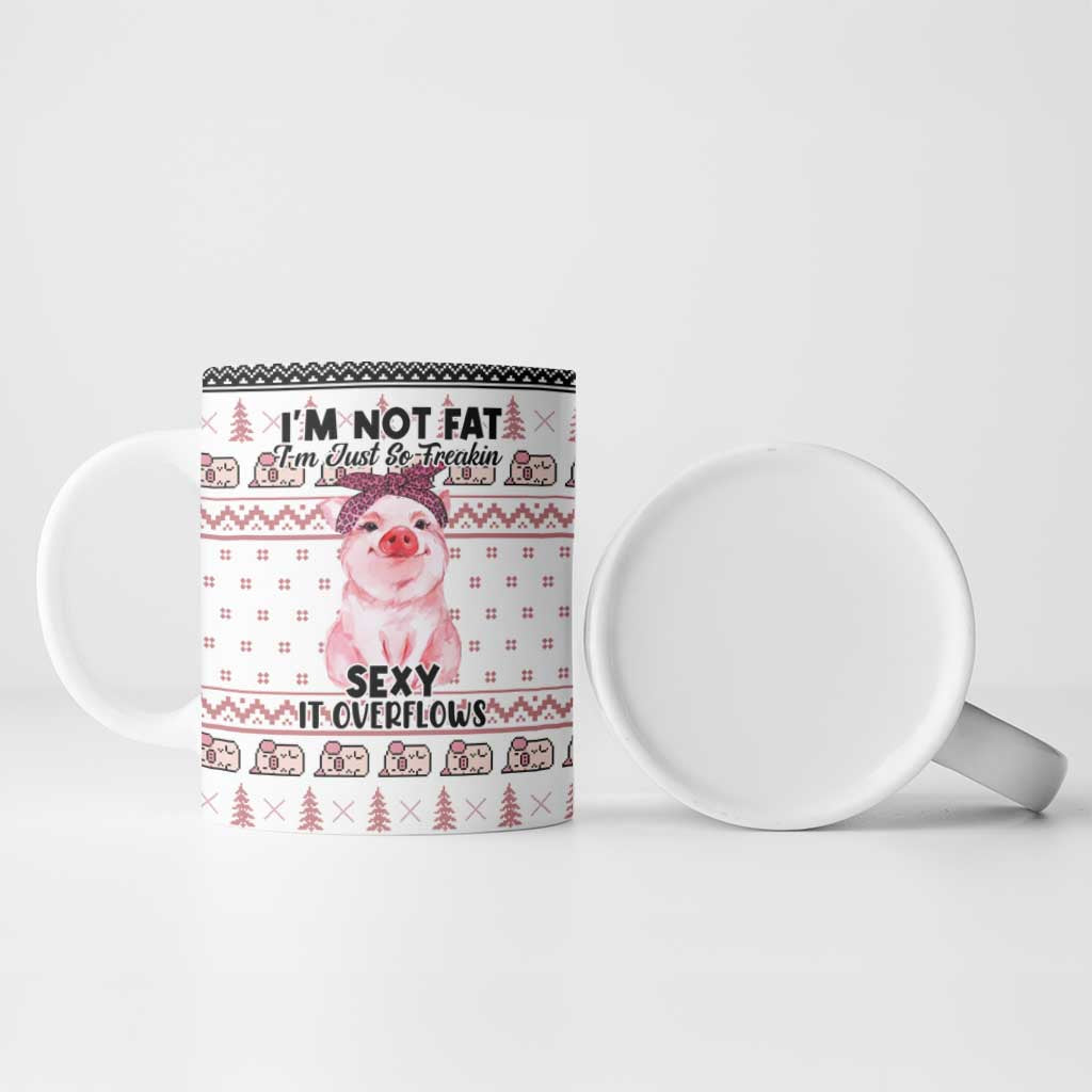 Pig Overflows Christmas Ceramic Mug Xmas Holiday Patterns - Wonder Print Shop