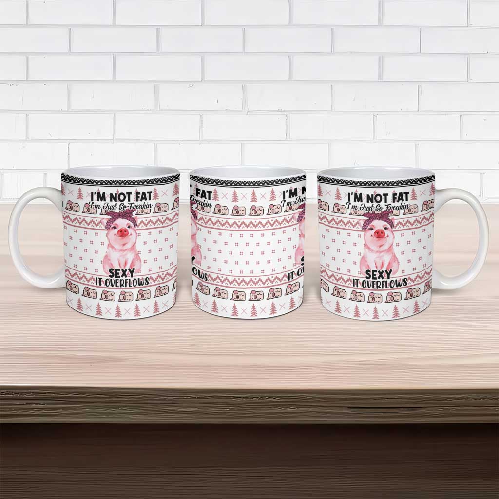 Pig Overflows Christmas Ceramic Mug Xmas Holiday Patterns - Wonder Print Shop