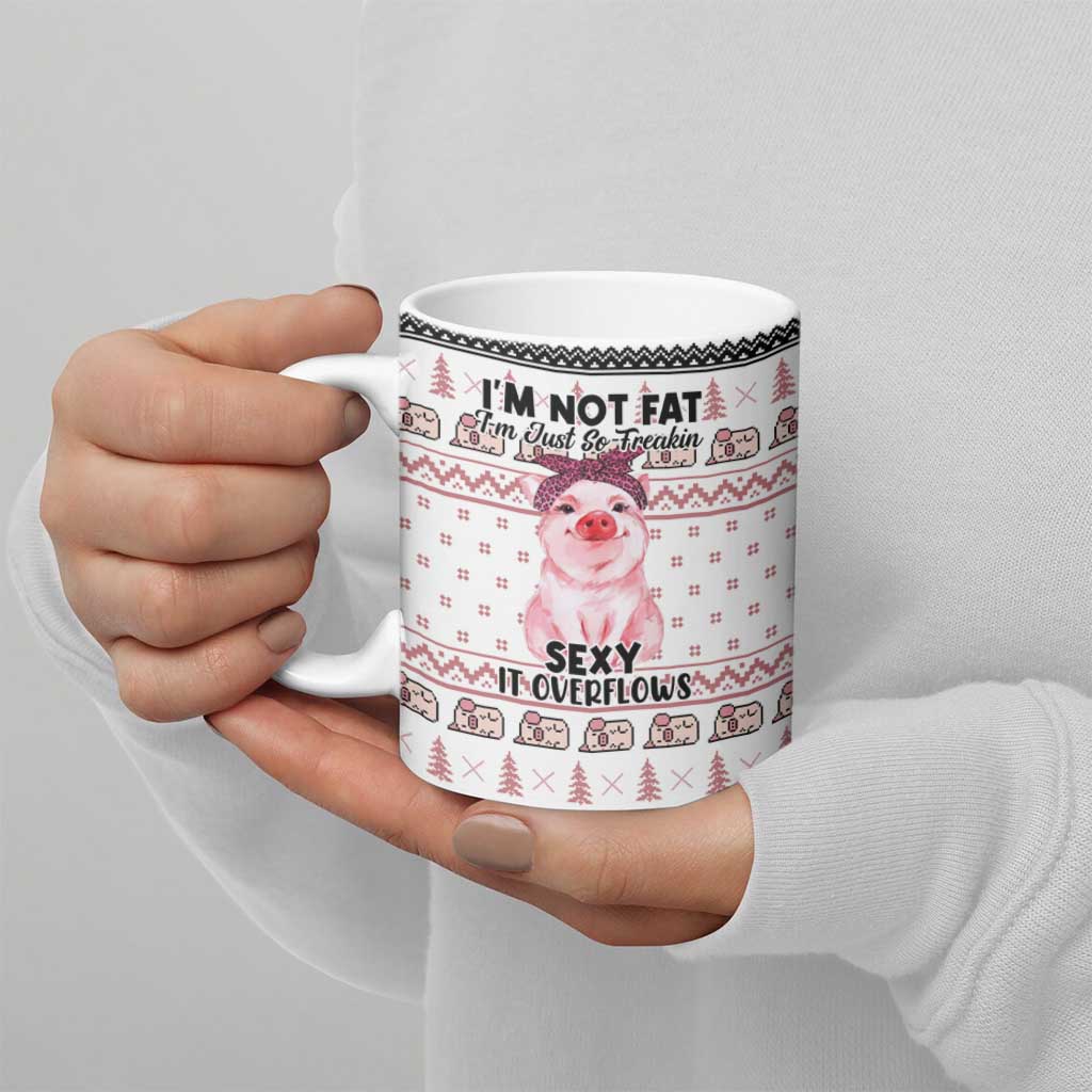 Pig Overflows Christmas Ceramic Mug Xmas Holiday Patterns - Wonder Print Shop