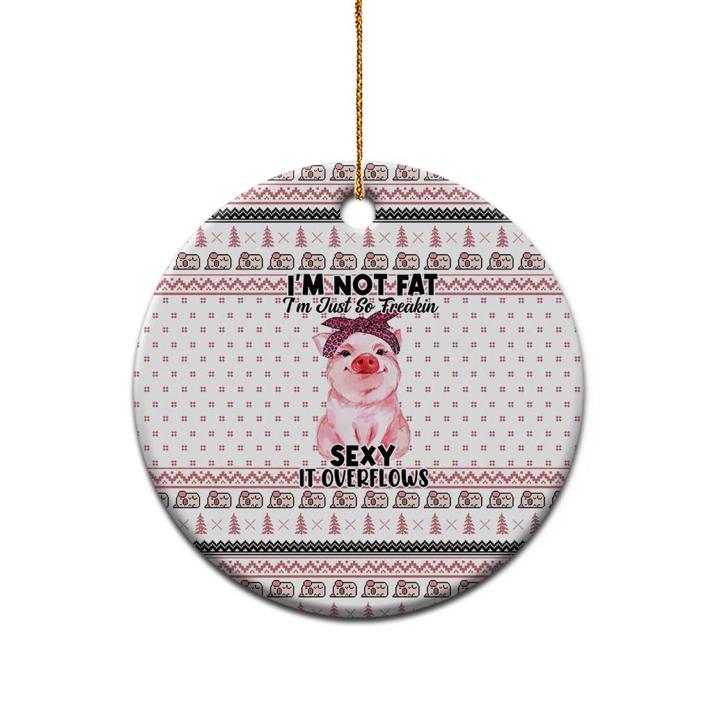 Pig Overflows Christmas Ceramic Ornament Xmas Holiday Patterns - Wonder Print Shop