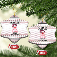 Pig Overflows Christmas Ceramic Ornament Xmas Holiday Patterns - Wonder Print Shop