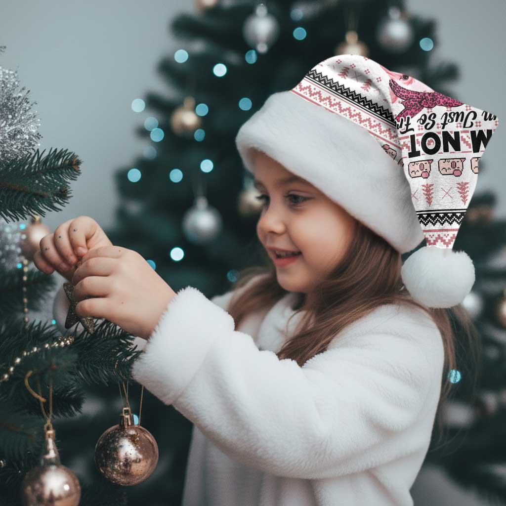 Pig Overflows Christmas Santa Hat Xmas Holiday Patterns - Wonder Print Shop