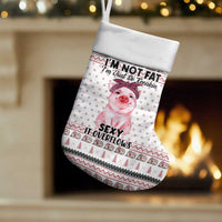 Pig Overflows Christmas Stocking Xmas Holiday Patterns - Wonder Print Shop