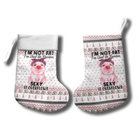 Pig Overflows Christmas Stocking Xmas Holiday Patterns - Wonder Print Shop