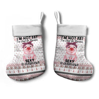 Pig Overflows Christmas Stocking Xmas Holiday Patterns - Wonder Print Shop
