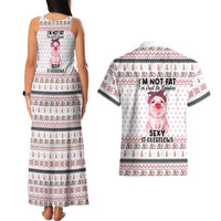 Pig Overflows Christmas Couples Matching Tank Maxi Dress and Hawaiian Shirt Xmas Holiday Patterns - Wonder Print Shop