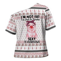 Pig Overflows Christmas Cross Shoulder Shirt Xmas Holiday Patterns - Wonder Print Shop