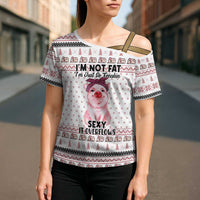 Pig Overflows Christmas Cross Shoulder Shirt Xmas Holiday Patterns - Wonder Print Shop