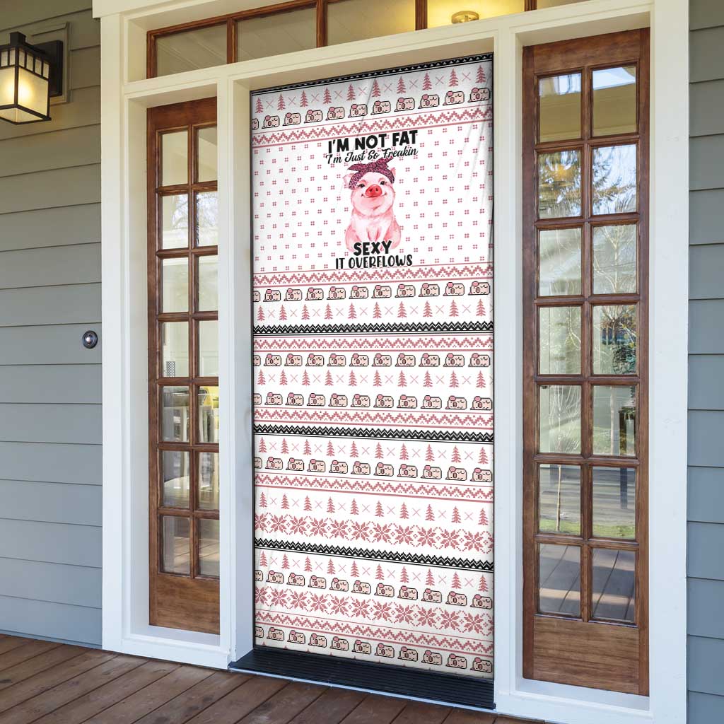 Pig Overflows Christmas Door Cover Xmas Holiday Patterns - Wonder Print Shop