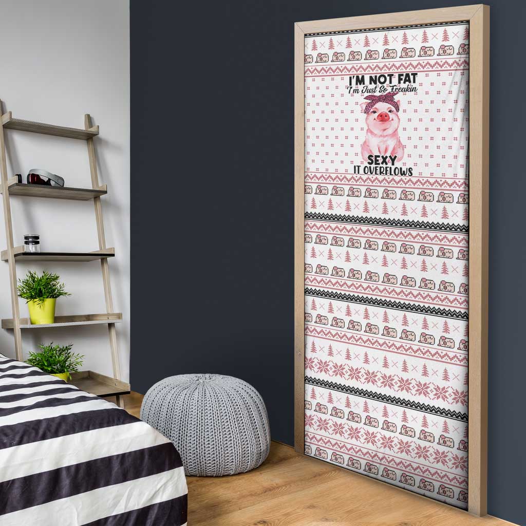 Pig Overflows Christmas Door Cover Xmas Holiday Patterns - Wonder Print Shop