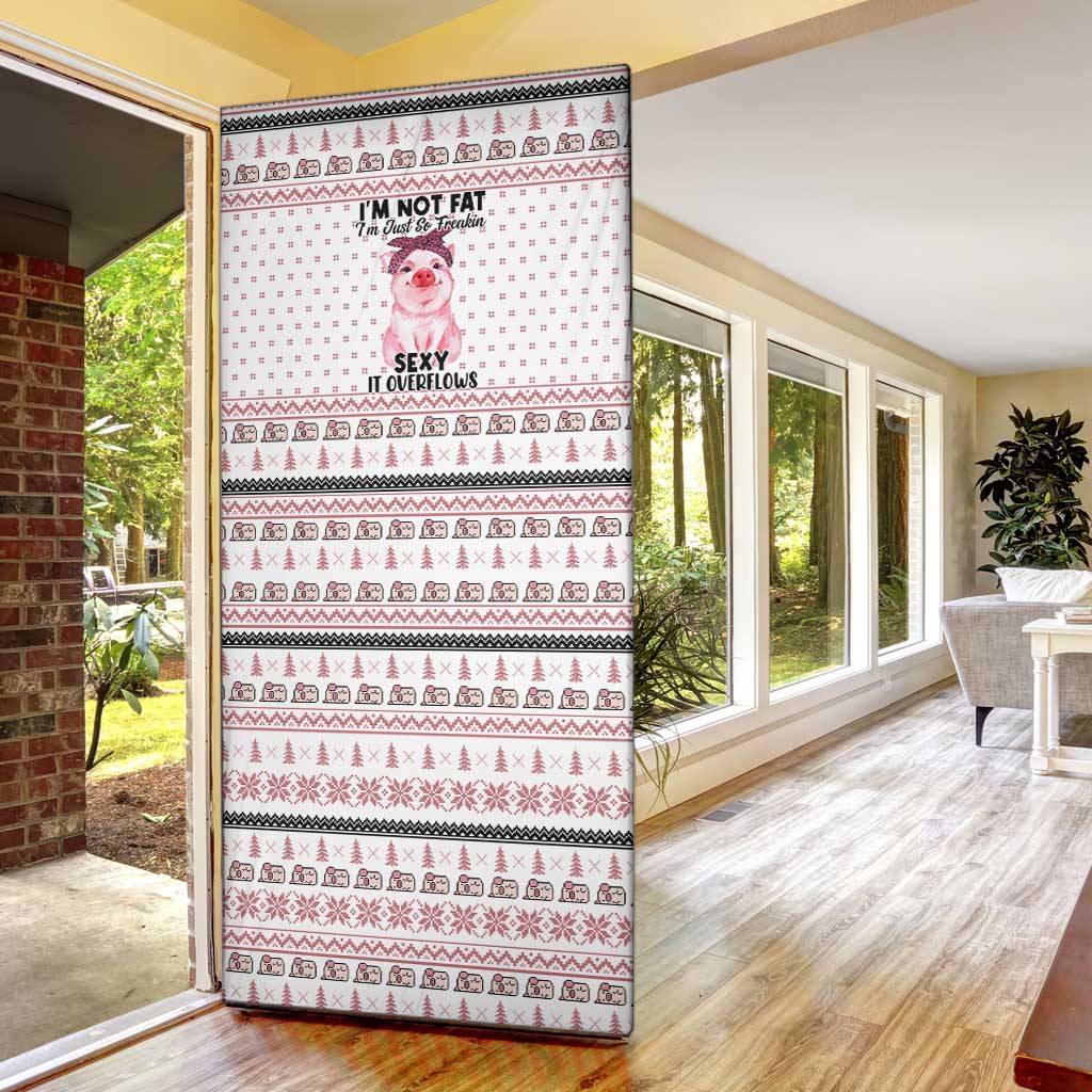 Pig Overflows Christmas Door Cover Xmas Holiday Patterns - Wonder Print Shop