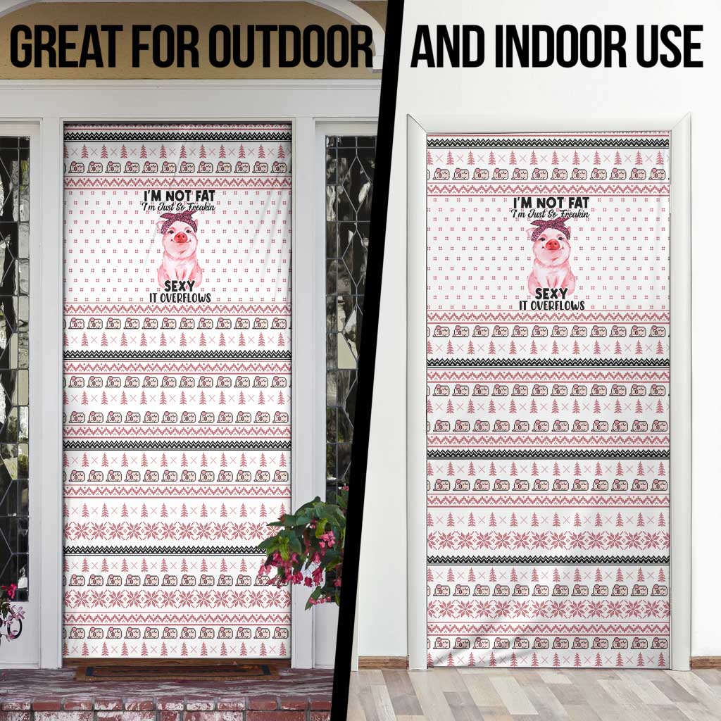 Pig Overflows Christmas Door Cover Xmas Holiday Patterns - Wonder Print Shop