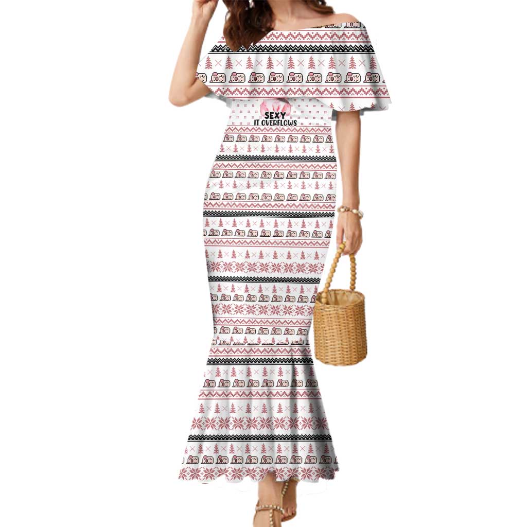 Pig Overflows Christmas Family Matching Mermaid Dress and Hawaiian Shirt Xmas Holiday Patterns - Wonder Print Shop