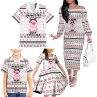 Pig Overflows Christmas Family Matching Off The Shoulder Long Sleeve Dress and Hawaiian Shirt Xmas Holiday Patterns - Wonder Print Shop