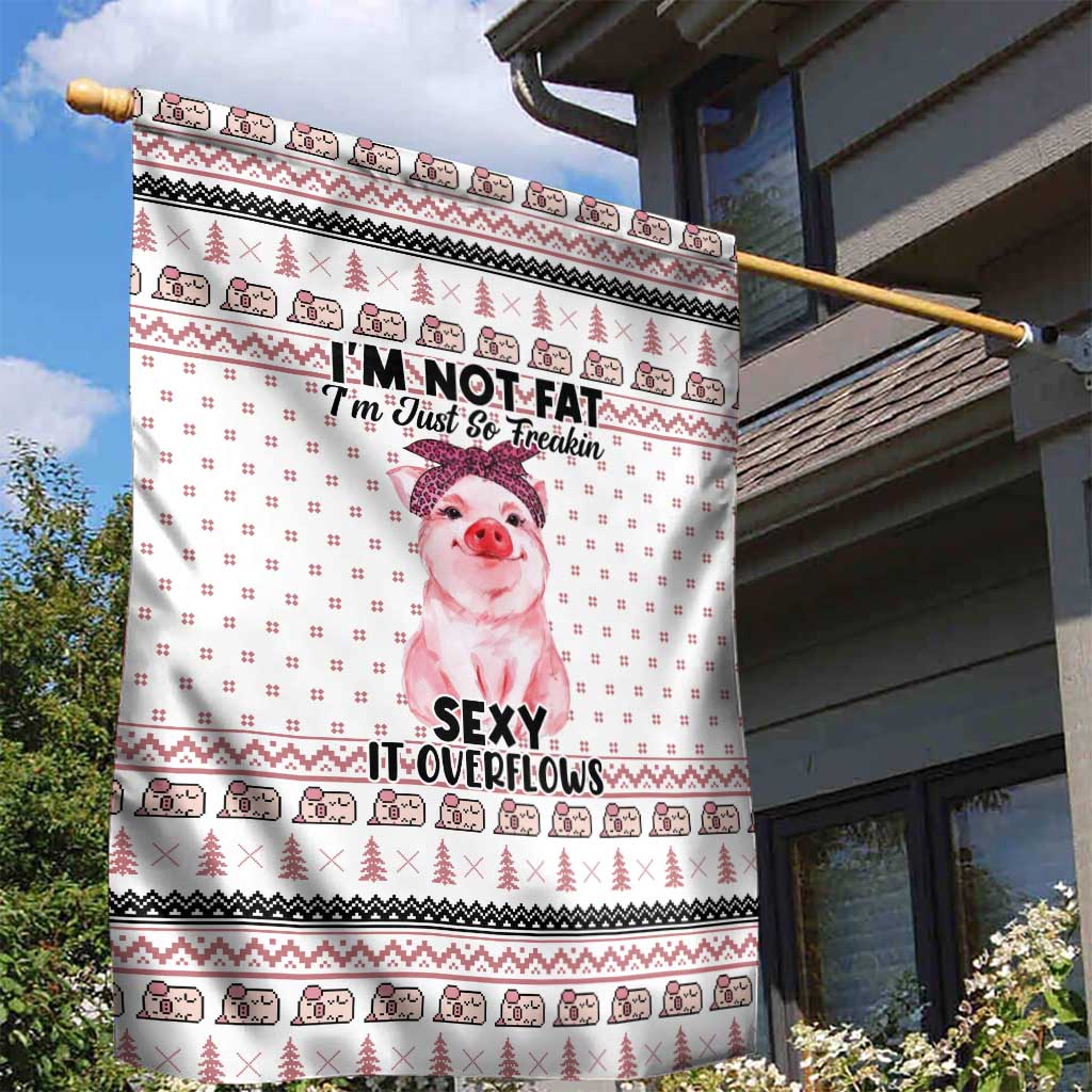 Pig Overflows Christmas Garden Flag Xmas Holiday Patterns - Wonder Print Shop