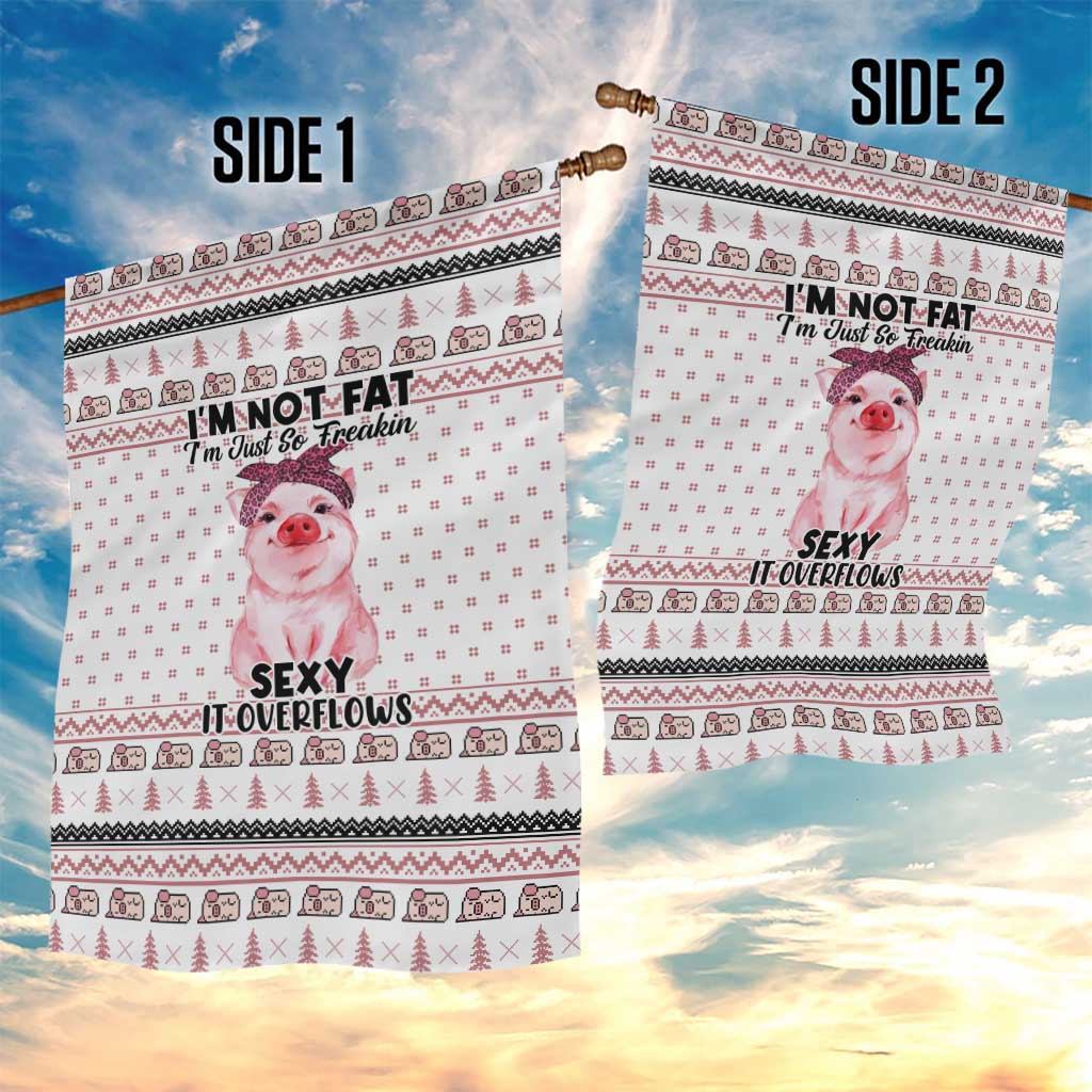 Pig Overflows Christmas Garden Flag Xmas Holiday Patterns - Wonder Print Shop