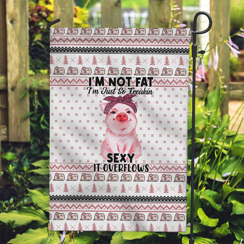 Pig Overflows Christmas Garden Flag Xmas Holiday Patterns - Wonder Print Shop