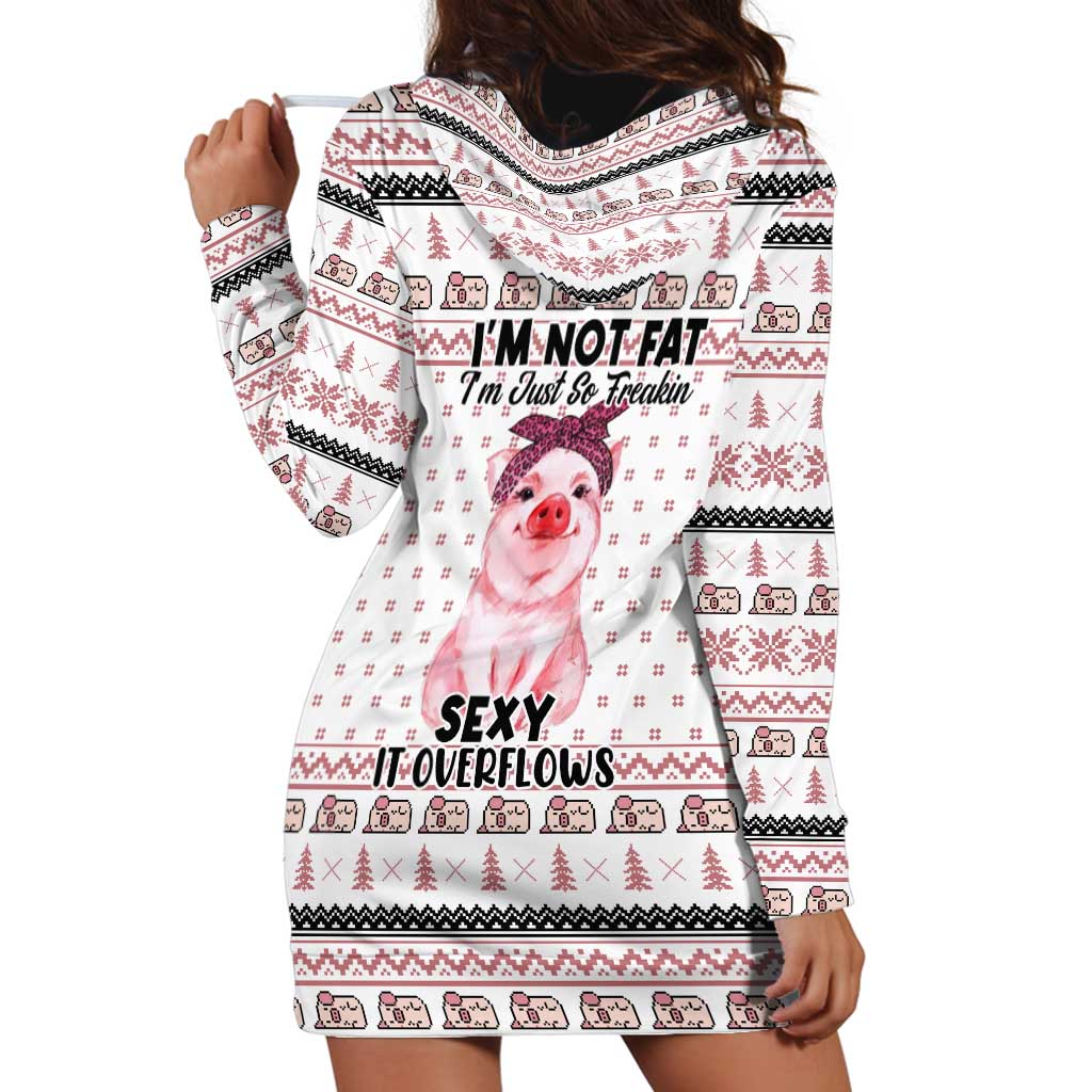 Pig Overflows Christmas Hoodie Dress Xmas Holiday Patterns - Wonder Print Shop