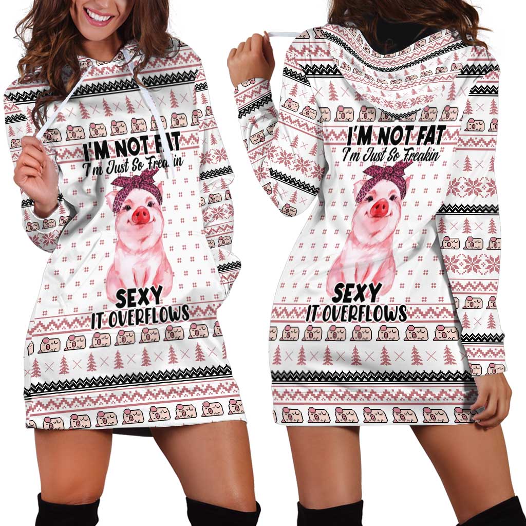 Pig Overflows Christmas Hoodie Dress Xmas Holiday Patterns - Wonder Print Shop