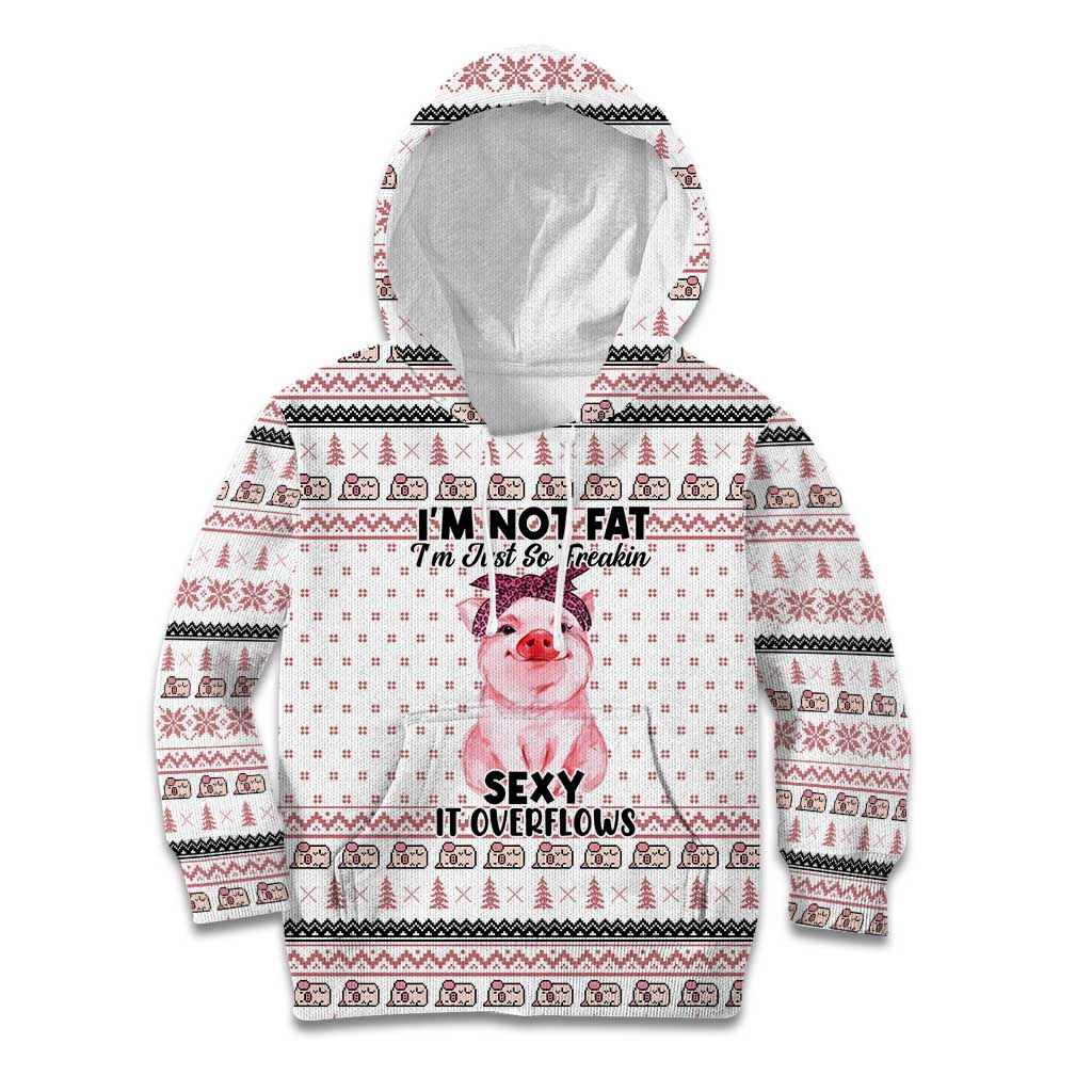 Pig Overflows Christmas Kid Hoodie Xmas Holiday Patterns - Wonder Print Shop