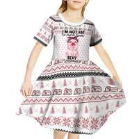Pig Overflows Christmas Kid Short Sleeve Dress Xmas Holiday Patterns - Wonder Print Shop