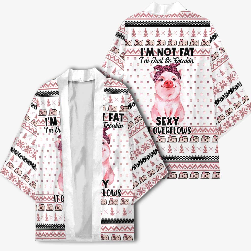 Pig Overflows Christmas Kimono Xmas Holiday Patterns - Wonder Print Shop