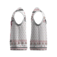 Pig Overflows Christmas Knitted V-Neck Vest Xmas Holiday Patterns - Wonder Print Shop