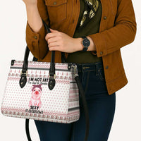 Pig Overflows Christmas Leather Bag Xmas Holiday Patterns - Wonder Print Shop