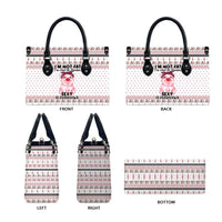 Pig Overflows Christmas Leather Bag Xmas Holiday Patterns - Wonder Print Shop