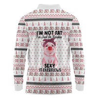 Pig Overflows Christmas Long Sleeve Polo Shirt Xmas Holiday Patterns - Wonder Print Shop