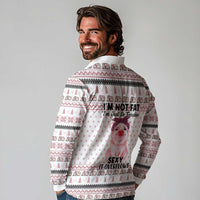 Pig Overflows Christmas Long Sleeve Polo Shirt Xmas Holiday Patterns - Wonder Print Shop