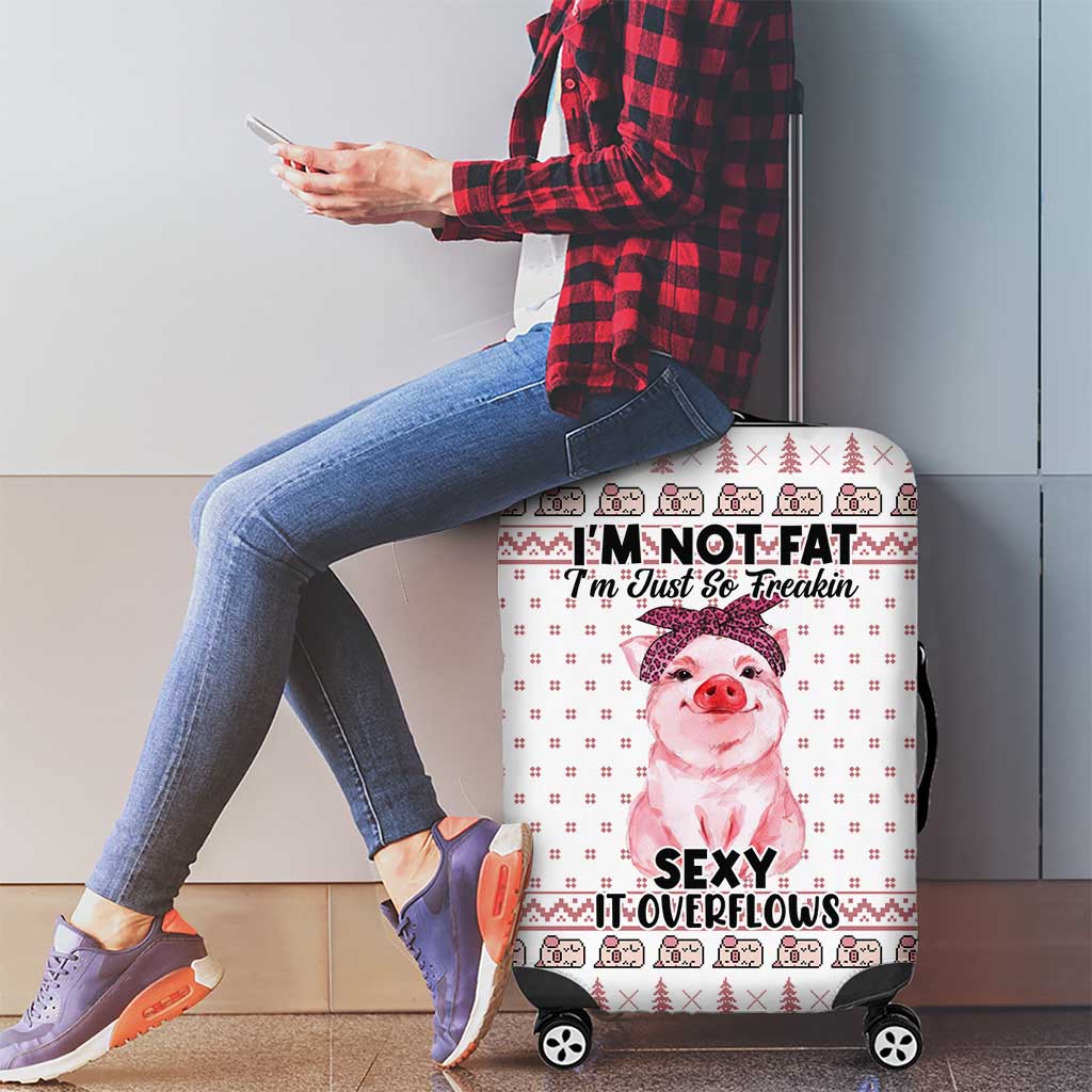 Pig Overflows Christmas Luggage Cover Xmas Holiday Patterns - Wonder Print Shop