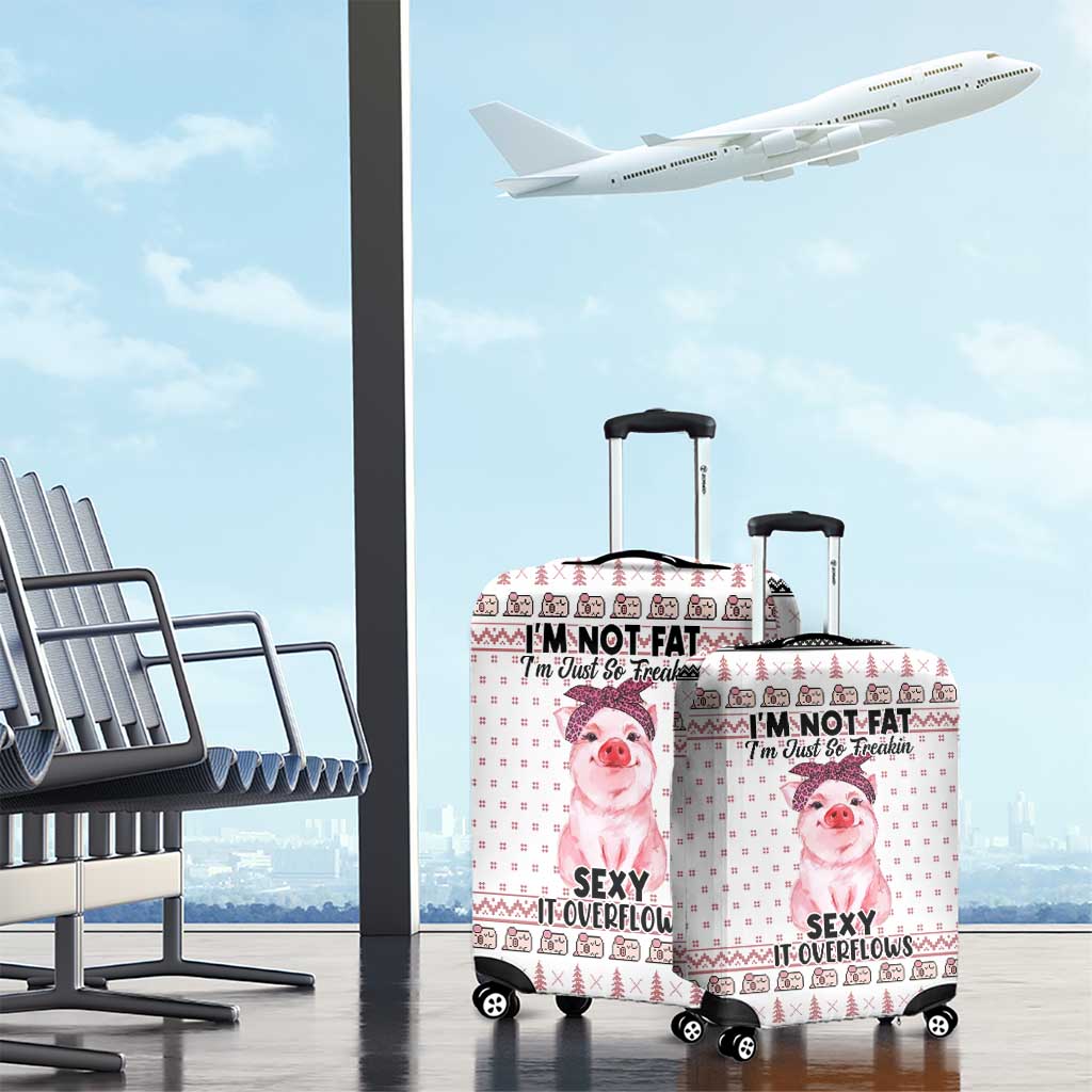 Pig Overflows Christmas Luggage Cover Xmas Holiday Patterns - Wonder Print Shop