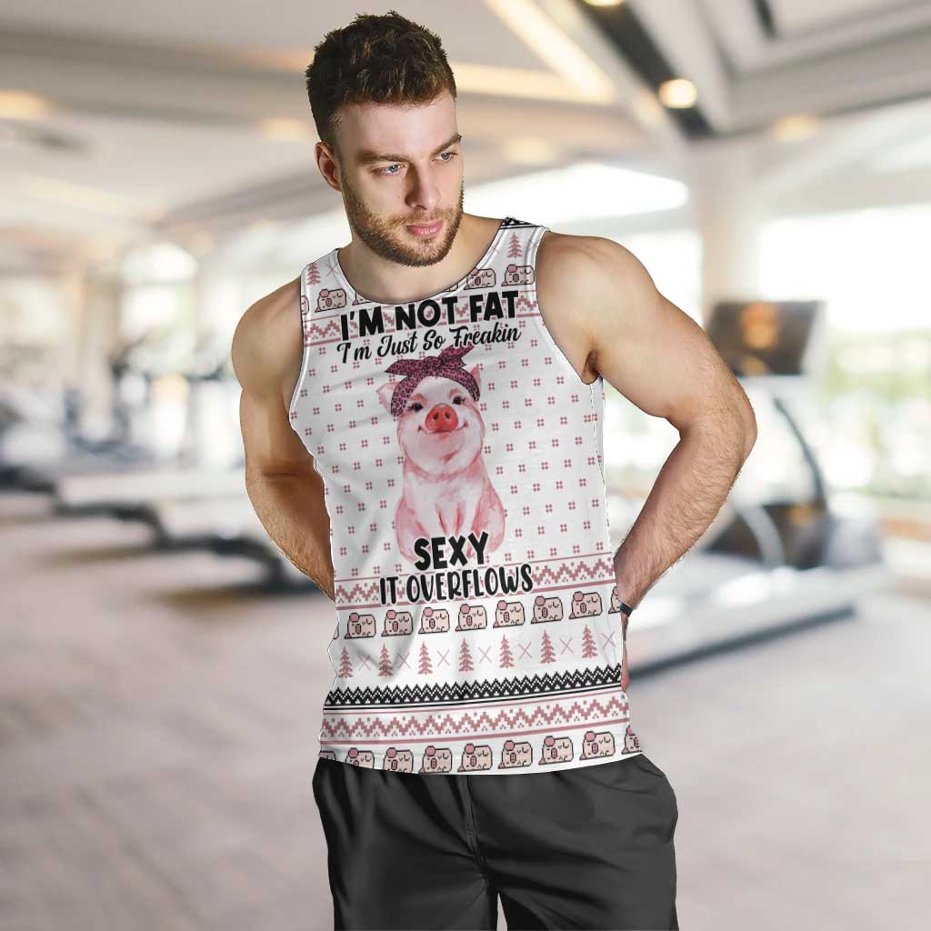 Pig Overflows Christmas Men Tank Top Xmas Holiday Patterns - Wonder Print Shop