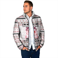 Pig Overflows Christmas Padded Jacket Xmas Holiday Patterns - Wonder Print Shop