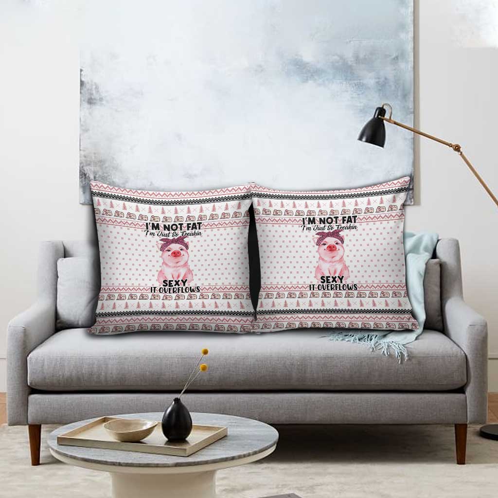 Pig Overflows Christmas Pillow Cover Xmas Holiday Patterns - Wonder Print Shop