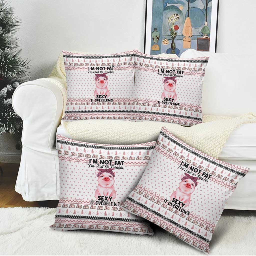 Pig Overflows Christmas Pillow Cover Xmas Holiday Patterns - Wonder Print Shop