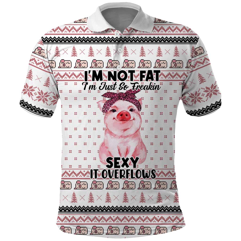 Pig Overflows Christmas Polo Shirt Xmas Holiday Patterns - Wonder Print Shop