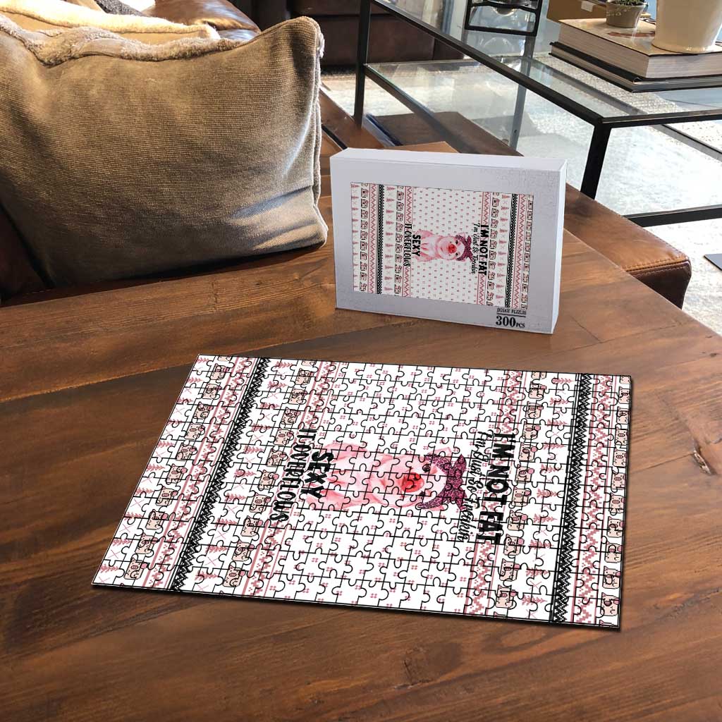 Pig Overflows Christmas Puzzle Xmas Holiday Patterns - Wonder Print Shop