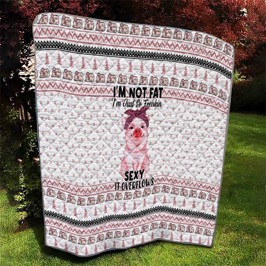 Pig Overflows Christmas Quilt Xmas Holiday Patterns - Wonder Print Shop