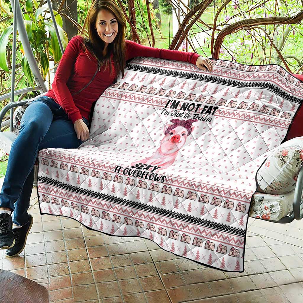 Pig Overflows Christmas Quilt Xmas Holiday Patterns - Wonder Print Shop