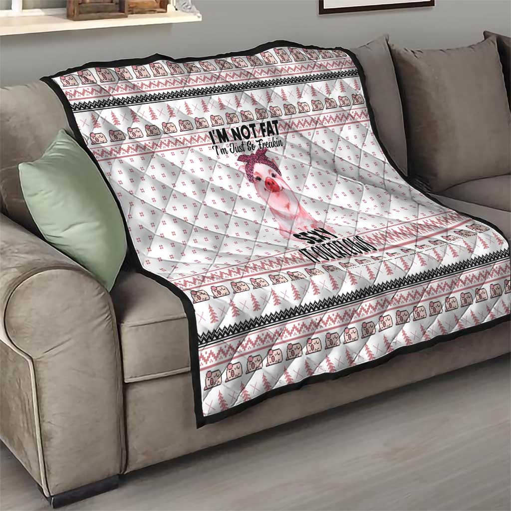 Pig Overflows Christmas Quilt Xmas Holiday Patterns - Wonder Print Shop