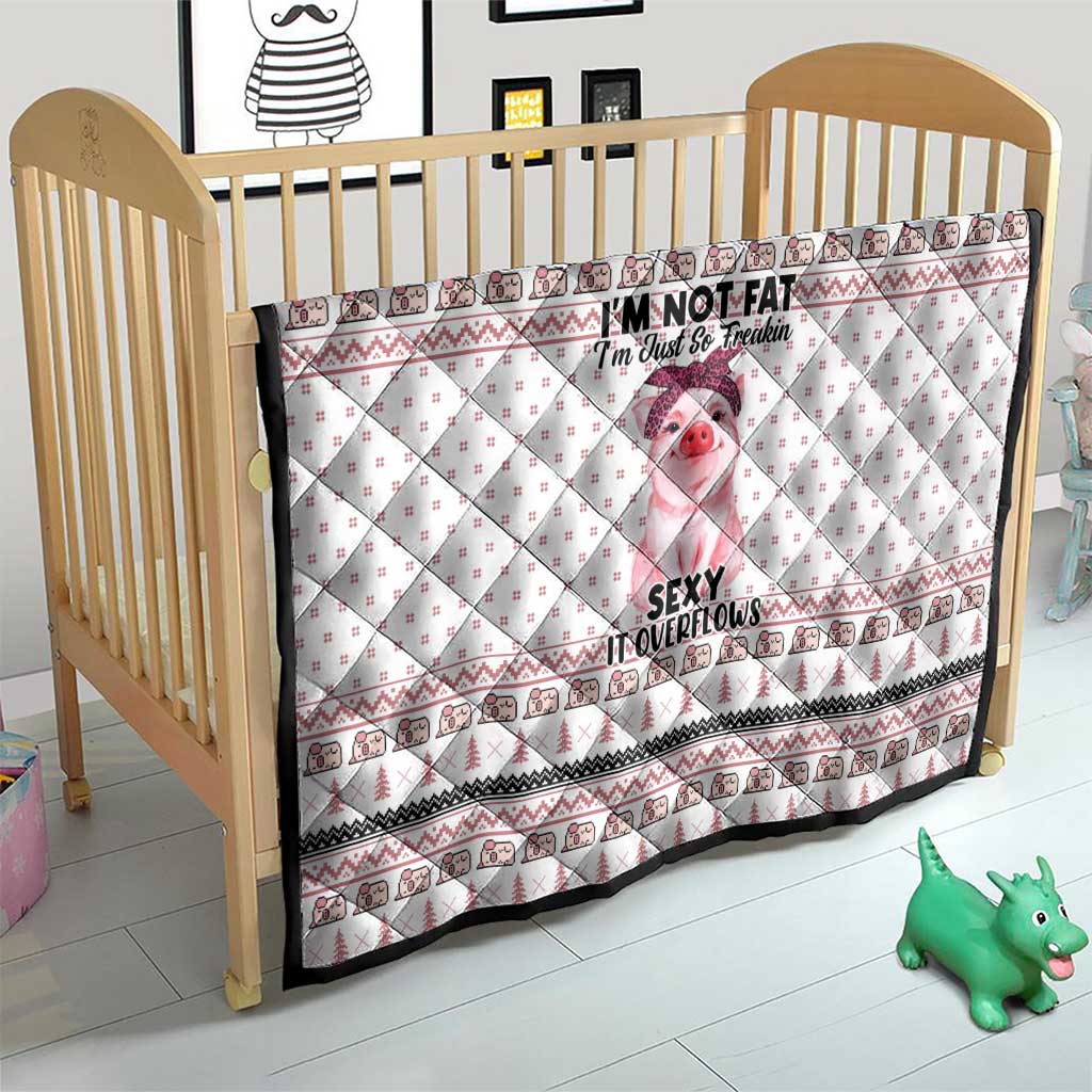 Pig Overflows Christmas Quilt Xmas Holiday Patterns - Wonder Print Shop